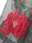 Vietnamese Ao Dai Light Blue Embellished Floral   Koi Fish Print Side Slits Sz L