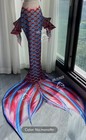 Mermaid Tail For Swimming  no Monofin  Adult Xl Pre-owned Custom