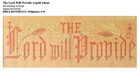 Antique      The Lord Will Provide     Paper Punch Motto Sampler