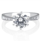 1 Ct Diamond Engagement Ring Round Cut G-h si1 14k White Gold Size Selectable