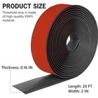 20ft Floor Transition Strip Self Adhesive Vinyl Cover 5cm  20ft  Gray