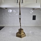 Vintage Ornate Brass Balance Scale Stand Arm Base 19 5  Tall Tuscan Apothecary