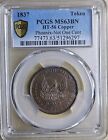 1837 Hard Times Token L-45 Ht-56 Pcgs Ms63 Bn Phoenix Not One Cent Bu Unc