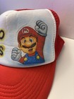 Vintage  Nissun Super Mario Bros  Hat Adjustable Trucker Baseball Cap Mesh