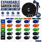 Expandable Flexible Garden Water Hose W  Spray Nozzle 25ft 50ft 75ft 100ft