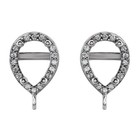 Earring Setting Pear 7x5mm Semi Mount Women Earring 925 Sterling Silver Jewelry