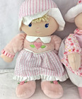 3 Plush Baby Girl Doll Stuffed Toy Kids Preferred Lovey Lot Pink Hat Blonde Blue