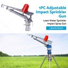 360   Rotation Lawn Water Sprinkler Impact Spray Gun Alloy Adjustable Irrigation