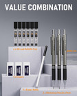 0 9 Mm Mechanical Pencil Set With Case  3pcs Metal Mechanical Pencils With 6 Tub