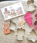 Lot Of 19 Christmas Cookie Cutters Many Vintage Tupperware  Etc