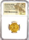 Heraclius And Her  Constantine Gold Av Solidus Byzantine 613-641 Ad  Ngc Ms Unc
