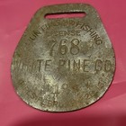 Rare 1911 White Pine County Nevada Hunting Fishing License  1 00 Tag Token  1 