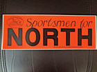 Vintage Political Bumper Sticker Sportsmen For North Oliver Election Orange