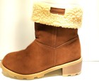 Womens Winter Warm Fur Lined Snow Shoes Casual Suede Mid Calf Boots Size 8