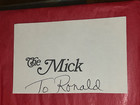     sale Hof Mickey Mantle Auto Signed Autograph Greeting Cut 100  Auth  to Ronald