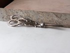 Elegant Vintage Or Antique 7  Silver Plate Grape Shears   Scissors
