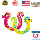 Inflatable Pool Noodles Seahorse 2 Pack Kids Float 40 Inch Pink Yellow Pool