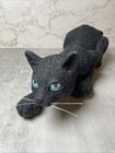 Realistic Rubber Black Cat Halloween Decor 16  Figurine Statue Easter Unlimited