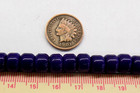 Vintage Czech Opaque Deep Navy Blue Native Glass Crow African Trade Beads 105