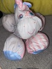 Vintage Pink Fisher Price Puffalump Zebra Pony C  1981 Plush Pink Stripes