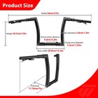 12  High 1 5  Fat Black Pre-wired Handlebar Fit For Harley Road Glide 2015-2023