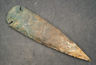 Green To Gold 6 3  Flint Spearhead Head Knife Blade Arrowhead I-326