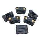 6pcs Windsurfing Black Plastic 2-hole Footstrap Insert Windsurf Board4018