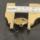 Old Authentic Vtg Chanel 3d Gold Plated Cc Logo Textured Stamped Button