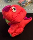 Fisher Price Puffalump Dino Roar Neon Orange Triceratops Dinosaur Plush Vtg 1992