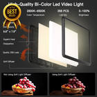 Led Video Light Kit 2800-6500k Dimmable Studio Photography Light With Tripod Sta