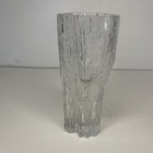 Tapio Wirkkala Littala Avena Finland Ice Textured  3429 Art Glass Vase Signed 7 