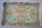 Vintage Italian Florentine Green   Gold Gilt Vintage Nesting Side Table Italy