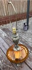 Hollywood Regency Vintage Brass Table Lamps Pair