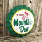 Mountain Dew Cola Embossed 3d Bottle Cap Diecut 12  Metal Tin Sign Garage New
