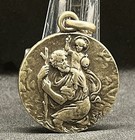 France 1940   St  Christopher   Baby Jesus Protector Drivers  Silver By J  Balme