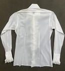 Rare Vtg 1960s John Stephen Carnaby Street Ruffle Tuxedo Shirt White Mod 15 5