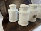 Vintage Milk Glass Apothecary Jar Lot White Medicine Jars Bathroom Storage Decor