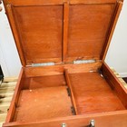Vtg Large Hand Made Wooden Painters Storage Art Pallet Box Travel Case Supplies
