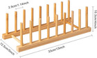 4pcs Bamboo Dish Plate Bowl Cup Book Pot Lid Cutting Board Drying Rack Stand Dra