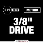 Milwaukee Tool 49-66-6801 19 Pc  Shockwave Impact Duty 3 8  Drive Metric Deep