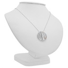 Simulated Diamond Tree Of Life With Gold Plated Heart Pendant In Sterling Silver