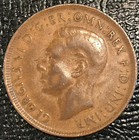 Very Fine Vf  1943 P Australia One Penny Coin-mar603