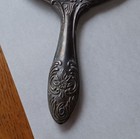 Silverplate Vanity Set Mirror Brush Comb Ornate Floral Design