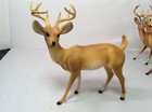 Four Vintage Hard Plastic Reindeer For Christmas Decorating