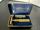 1940   s Gillette Fat Handle Tech Safety Razor Set