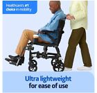 Guardian Lightweight Transport Wheelchair Steel 19  W 300 Lbs  Weight Capacity