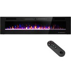 72 Inches Ultra-thin Electric Fireplace Wall Mounted   Recessed Fireplace Heater