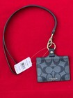 Nwt  Coach Signature Photo Id Badge Holder Lanyard
