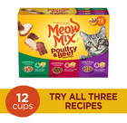 Meow Mix Tender Favorites Poultry   Beef Variety Pack  Wet Cat Food  2 75 Oz Cup