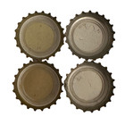 Turks   Caicos Rare 4 Beer Crown Bottle Cap Turk s Head  Green Yellow Red Black